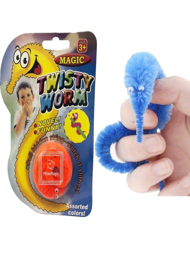 مايلز ماجيك خدعة الدودة الملتوية من مايلز ماجيك | خيط غير مرئي يُحرك ديدانًا مرحة ومتذبذبة على خيط غير مرئي، خدعة سحرية عن قرب | قطعة واحدة بلون عشوائي - Image 1